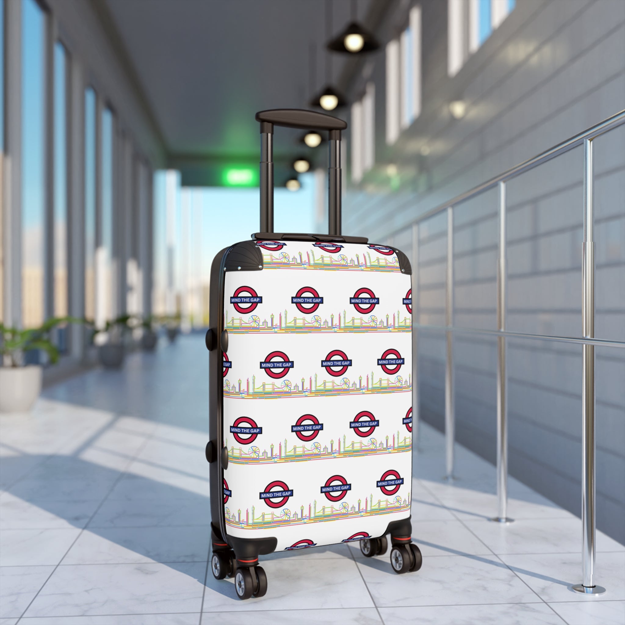 Stylish Travel Suitcase with London Design, Rolling Luggage, Vacation Bag, Adventure Gear, Unique Patterns, Travel Accessory