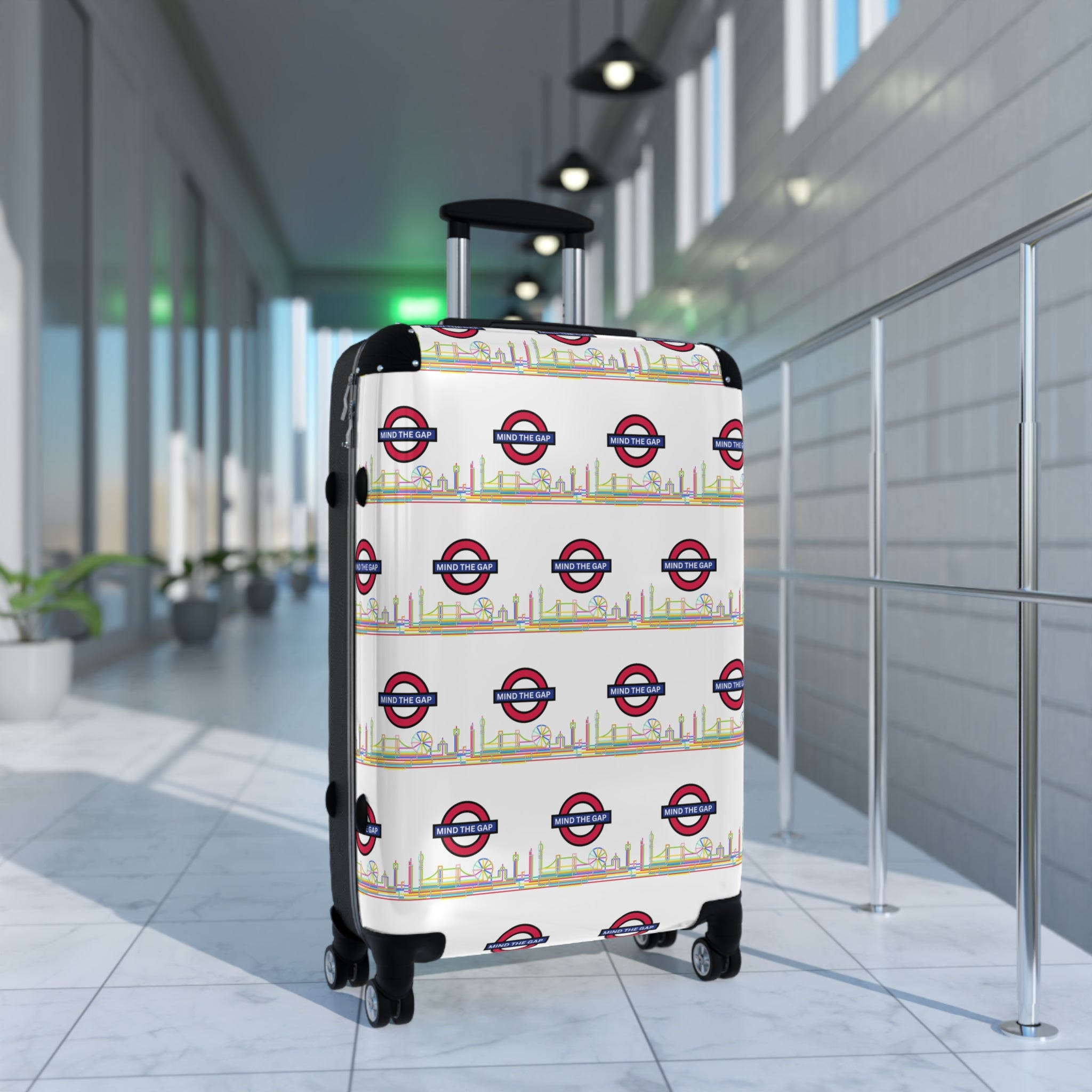 Stylish Travel Suitcase with London Design, Rolling Luggage, Vacation Bag, Adventure Gear, Unique Patterns, Travel Accessory