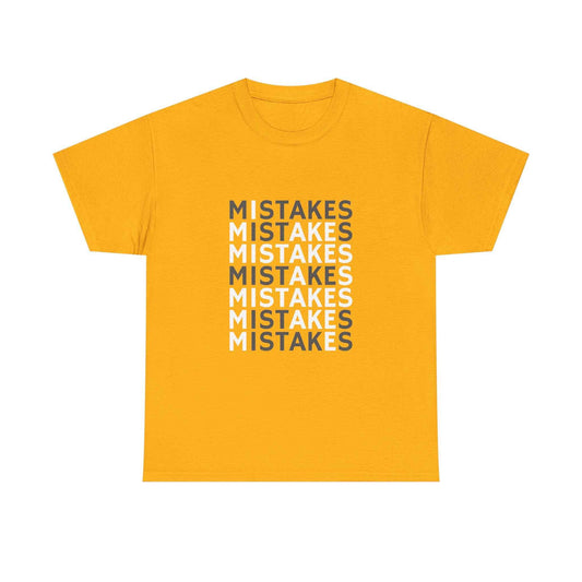 Mistakes Repeat Graphic Tee — Black Typographic T-Shirt