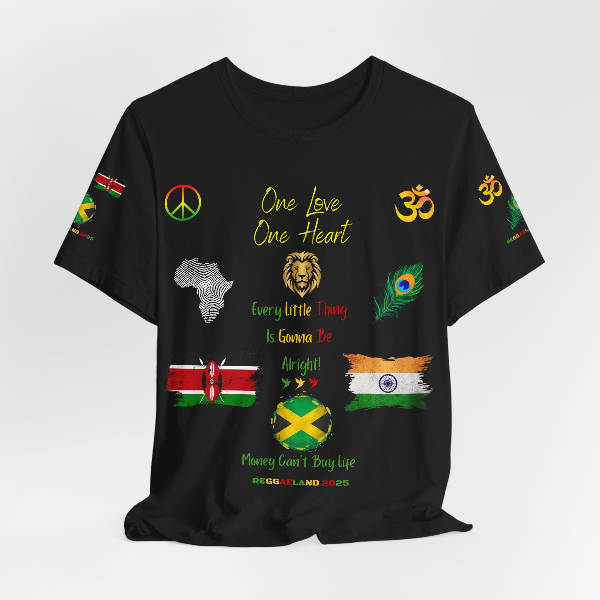 Reggae Love Unisex T-shirt, Celebrate Unity, Peace, Culture, Music, Africa, Jamaica, Gift for Music Lovers, Festivals, and Holidays