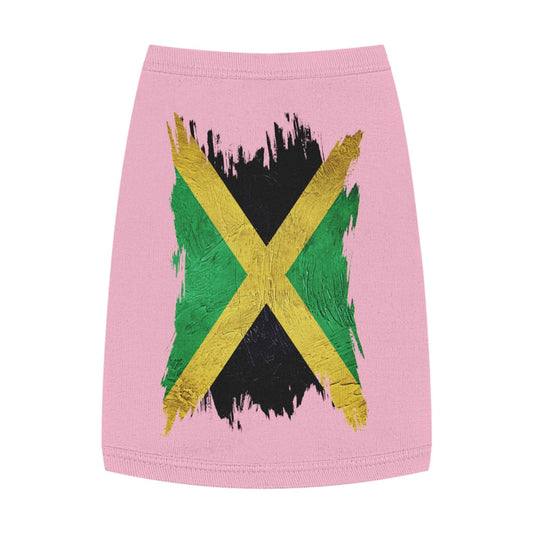 Jamaican Flag Pet Tank Top — Reggae Pride Dog Shirt
