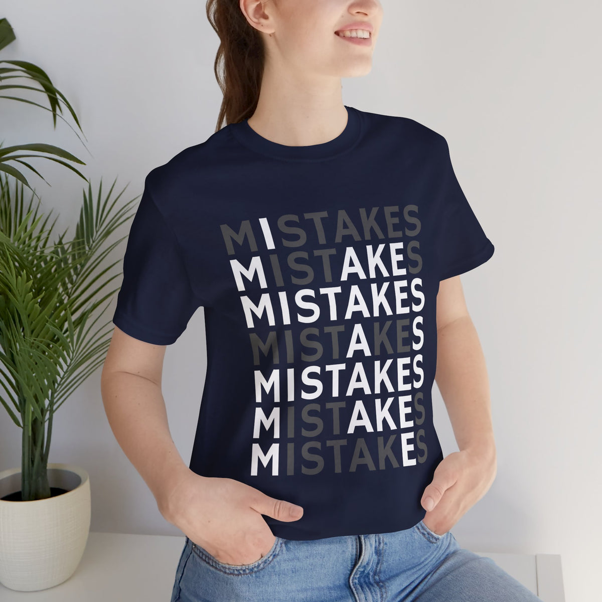 'Mistakes' Typography Black Tee