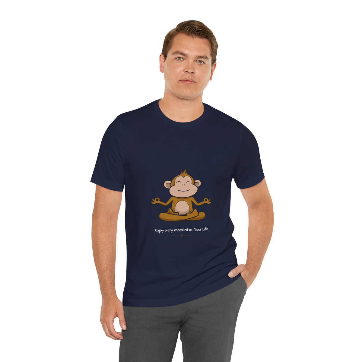 Yoga Monkey Tee - Enjoy Every Moment - Conscience Garment