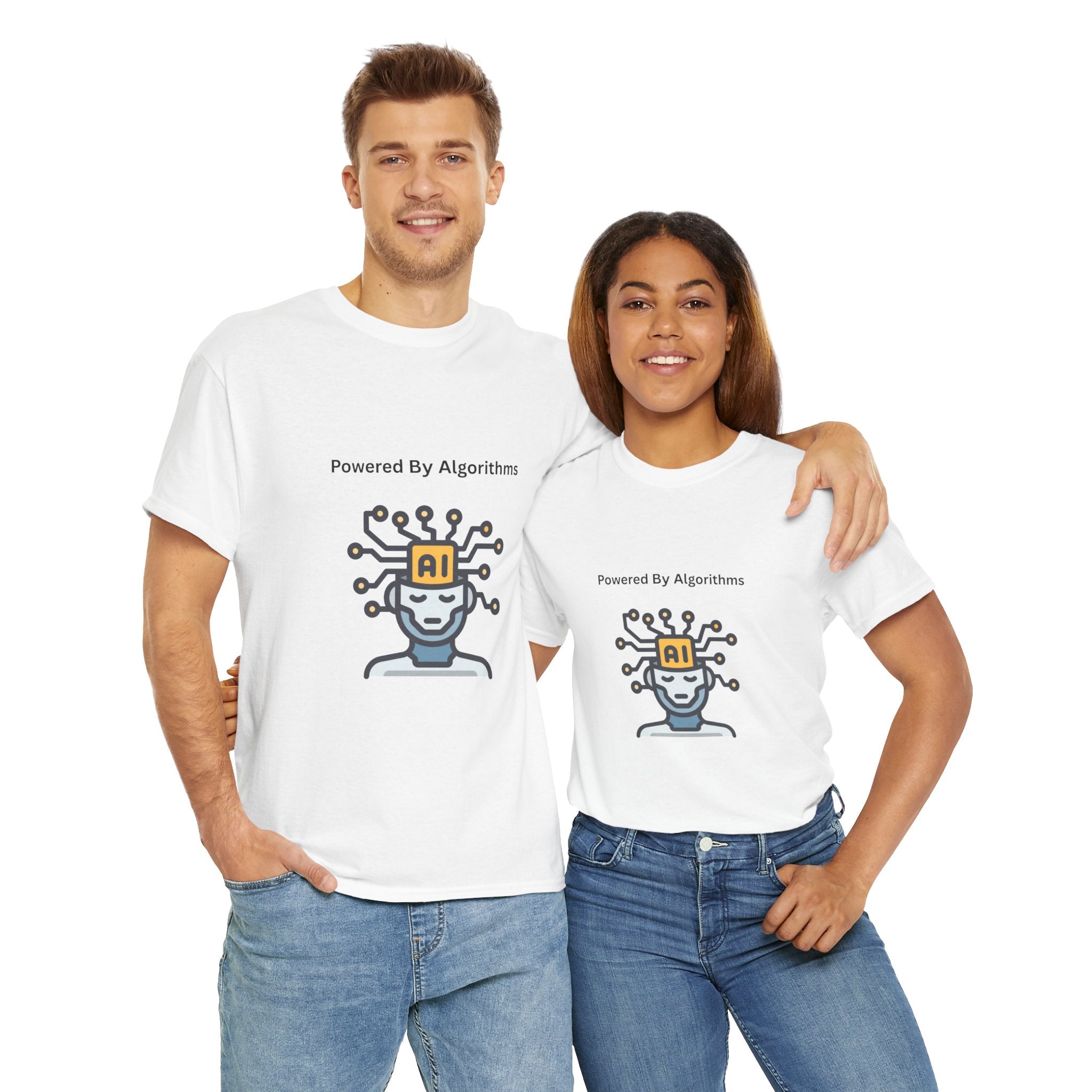 AI Powered Graphic Tee, Casual Wear, Gift for Tech Lovers, Unisex Cotton Shirt, Geeky T-Shirt, Birthday Present