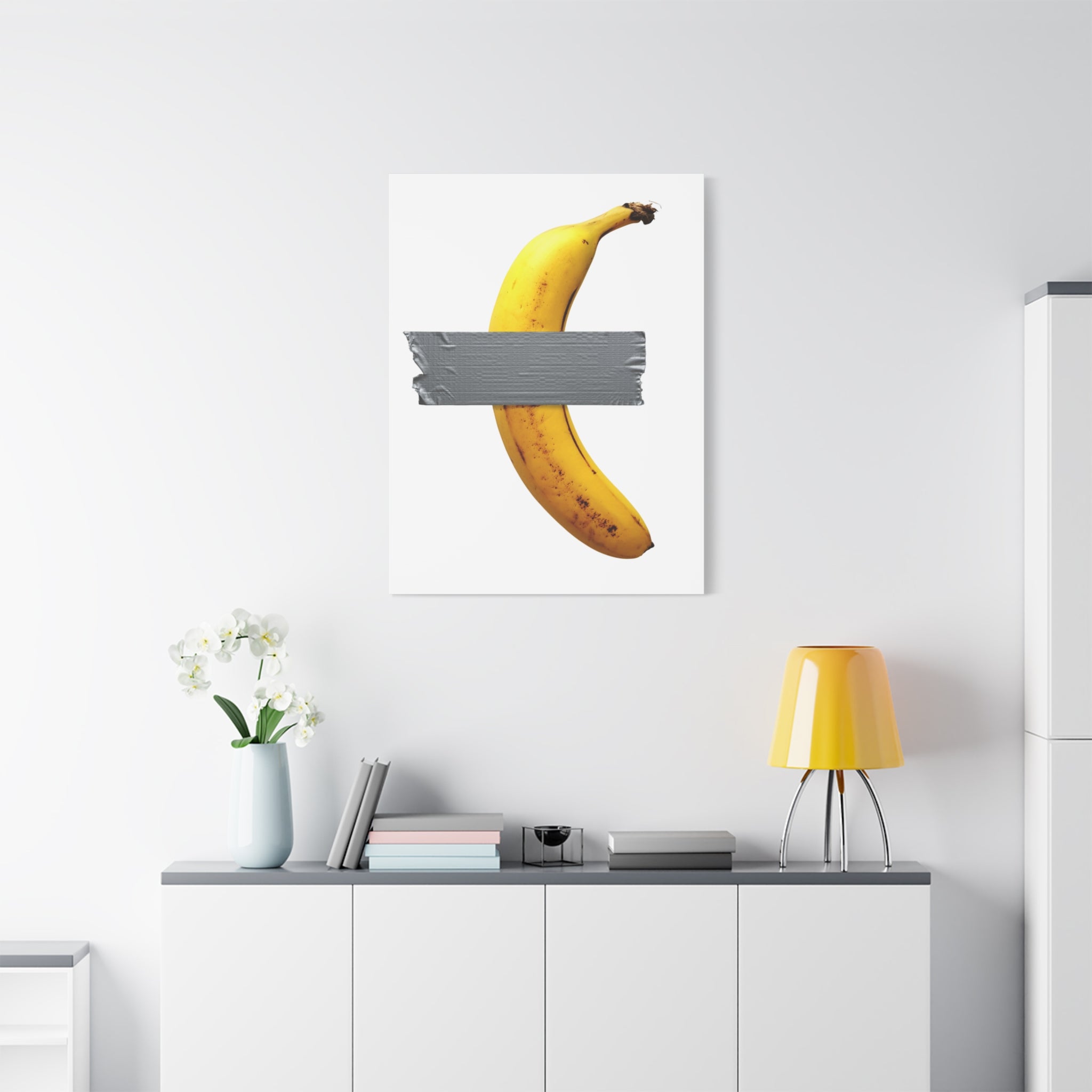 Canvas Wall Art, Funny Duct Tape Banana, Millon Dollar Modern Art Decor, Unique Gift, Fine Art, Home Decor, Trendy