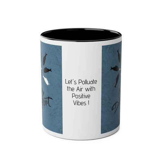 Motivational Two-Tone Mug - Be Different Design, 11oz