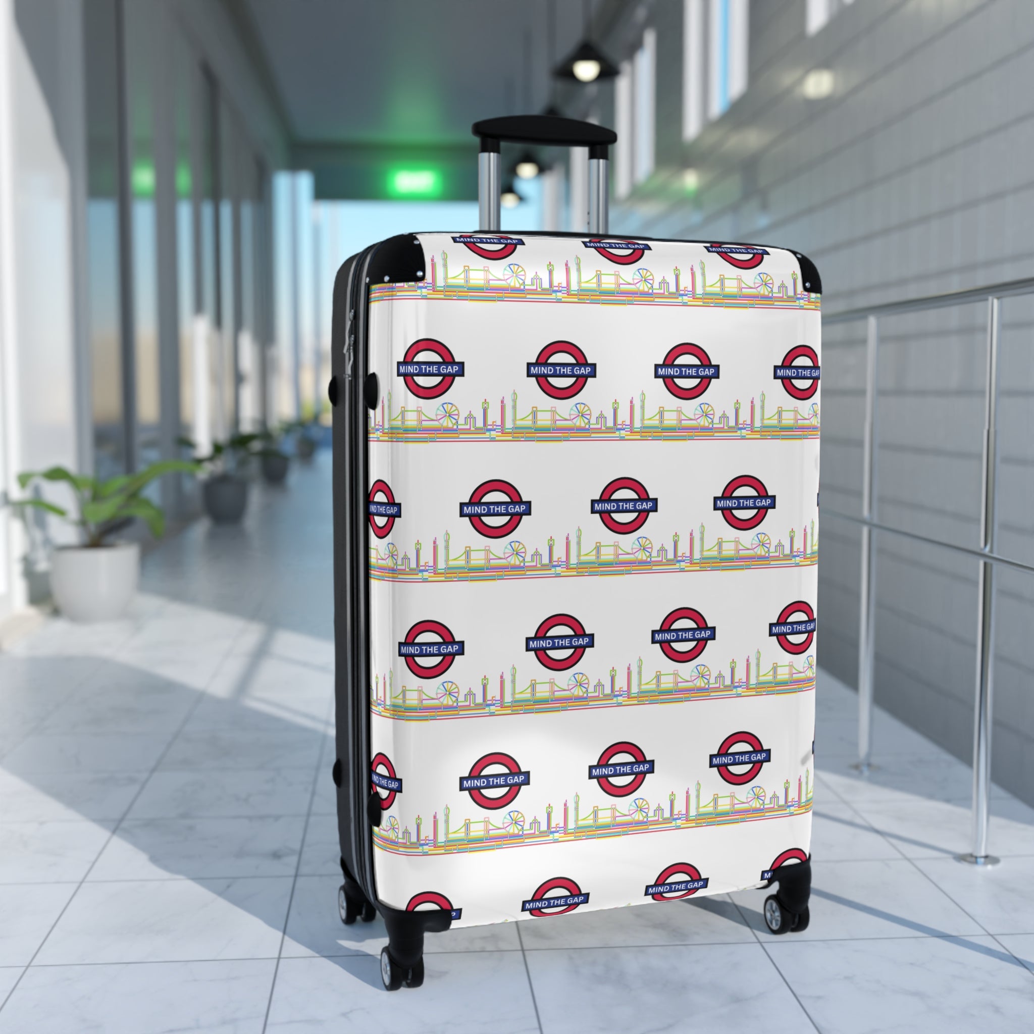 Stylish Travel Suitcase with London Design, Rolling Luggage, Vacation Bag, Adventure Gear, Unique Patterns, Travel Accessory