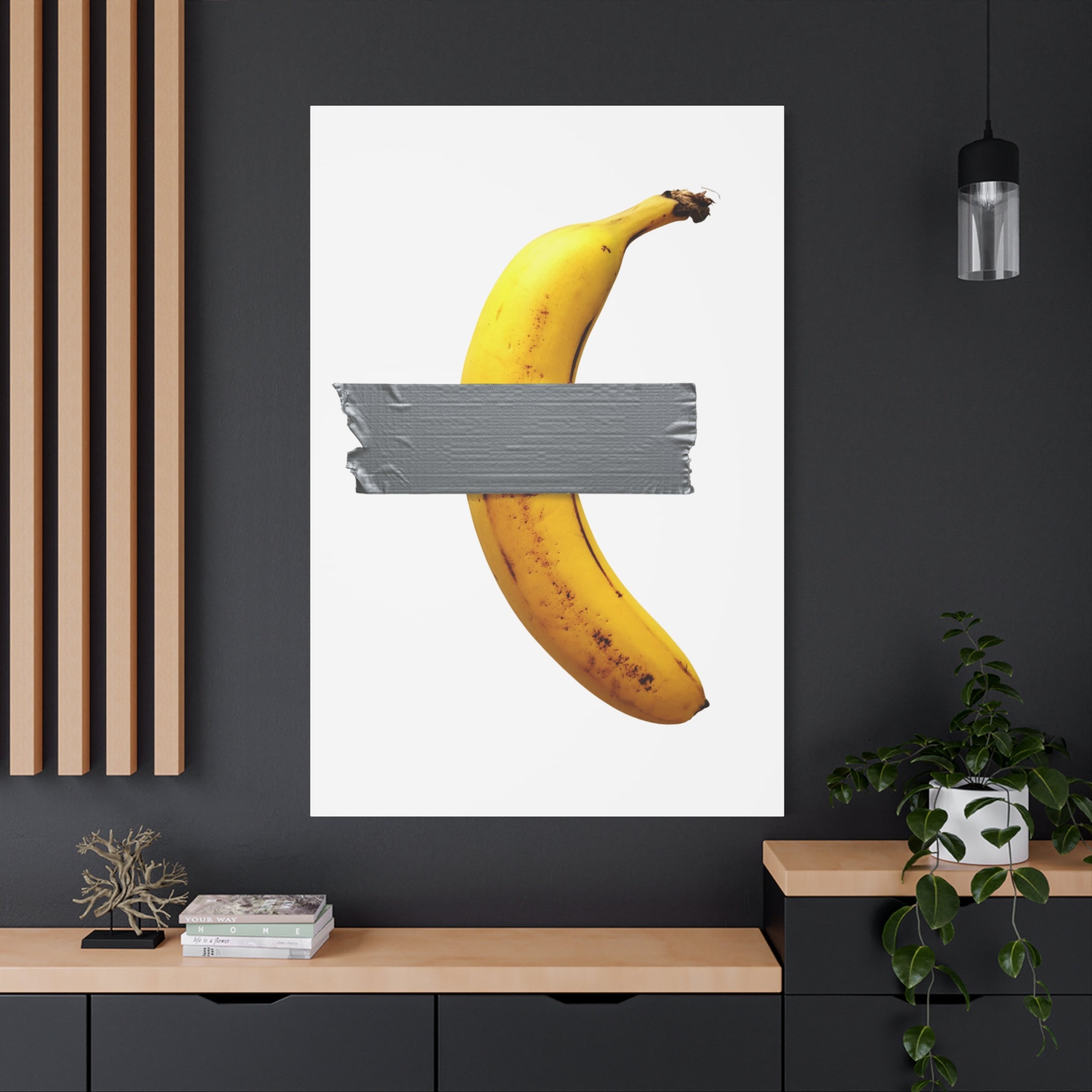 Canvas Wall Art, Funny Duct Tape Banana, Millon Dollar Modern Art Decor, Unique Gift, Fine Art, Home Decor, Trendy