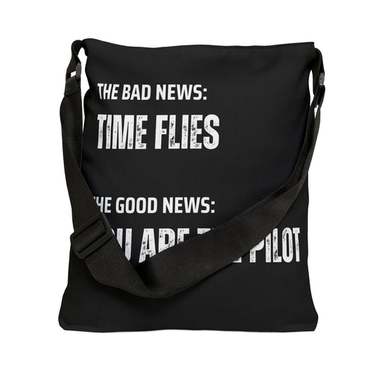 Inspirational Adjustable Tote Bag, Motivational Gift for Travelers, Unique Travel Accessory, Practical Everyday Bag - Conscience Garment