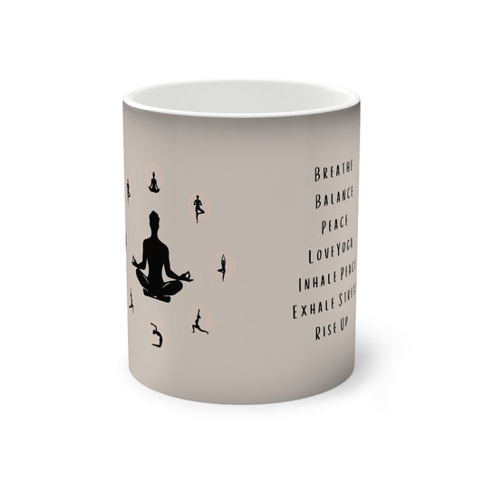 Color-Changing Mug — Yoga Meditation Quotes (11oz)