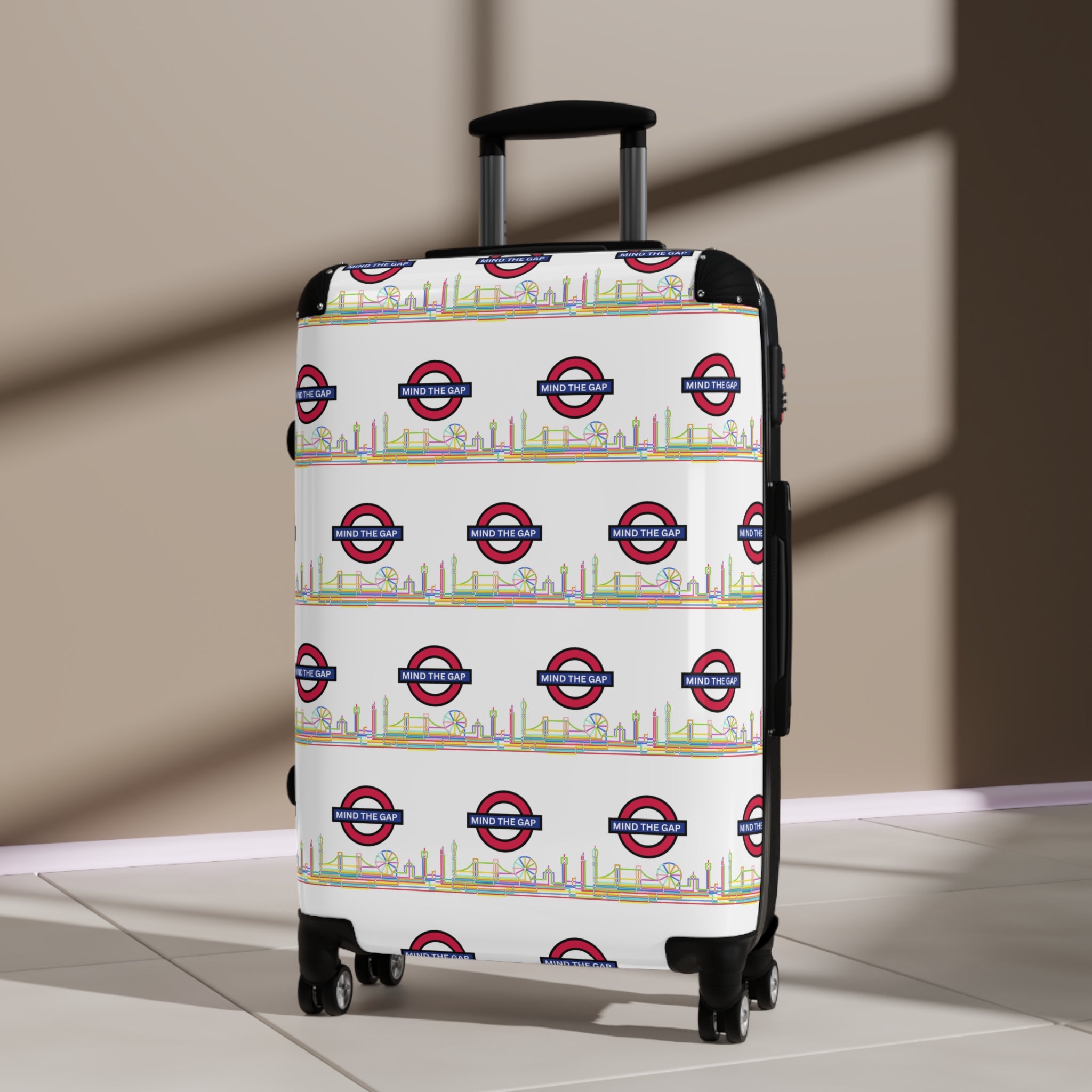 Stylish Travel Suitcase with London Design, Rolling Luggage, Vacation Bag, Adventure Gear, Unique Patterns, Travel Accessory