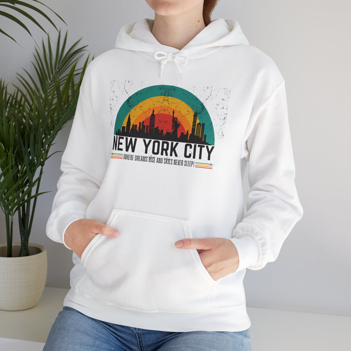 Hooded Sweatshirt - New York City Skyline - Conscience Garment