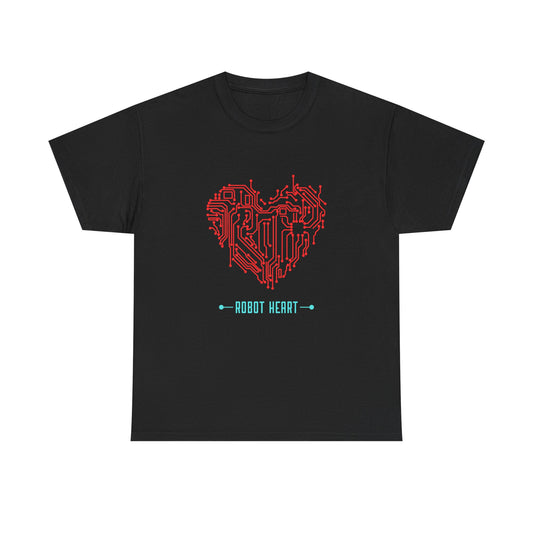 Tech Heart T-Shirt — 'Robot Heart' Circuit Board Graphic - Conscience Garment