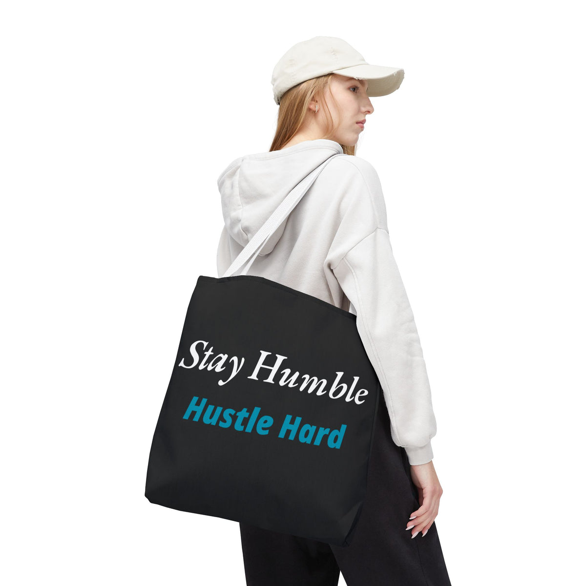 Stay Humble Hustle Hard Motivational Tote Bag