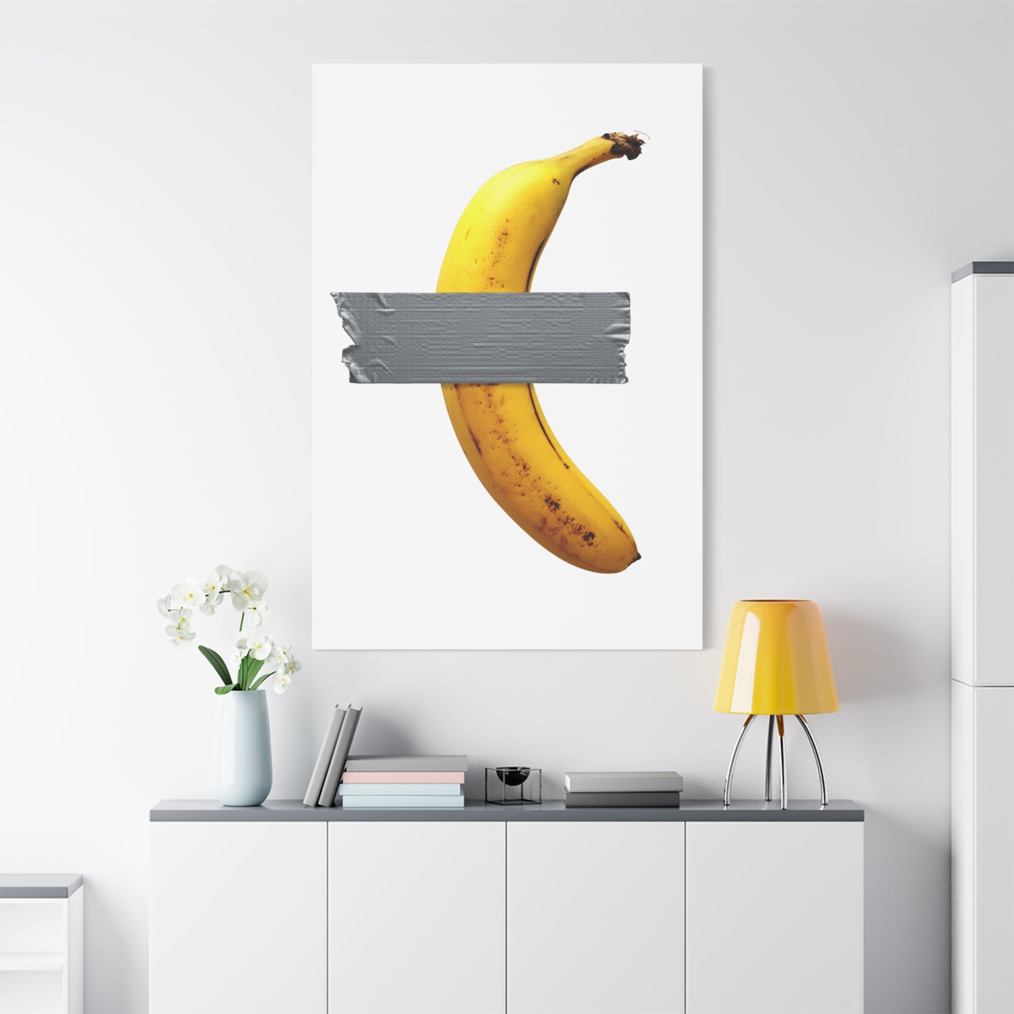 Canvas Wall Art, Funny Duct Tape Banana, Millon Dollar Modern Art Decor, Unique Gift, Fine Art, Home Decor, Trendy
