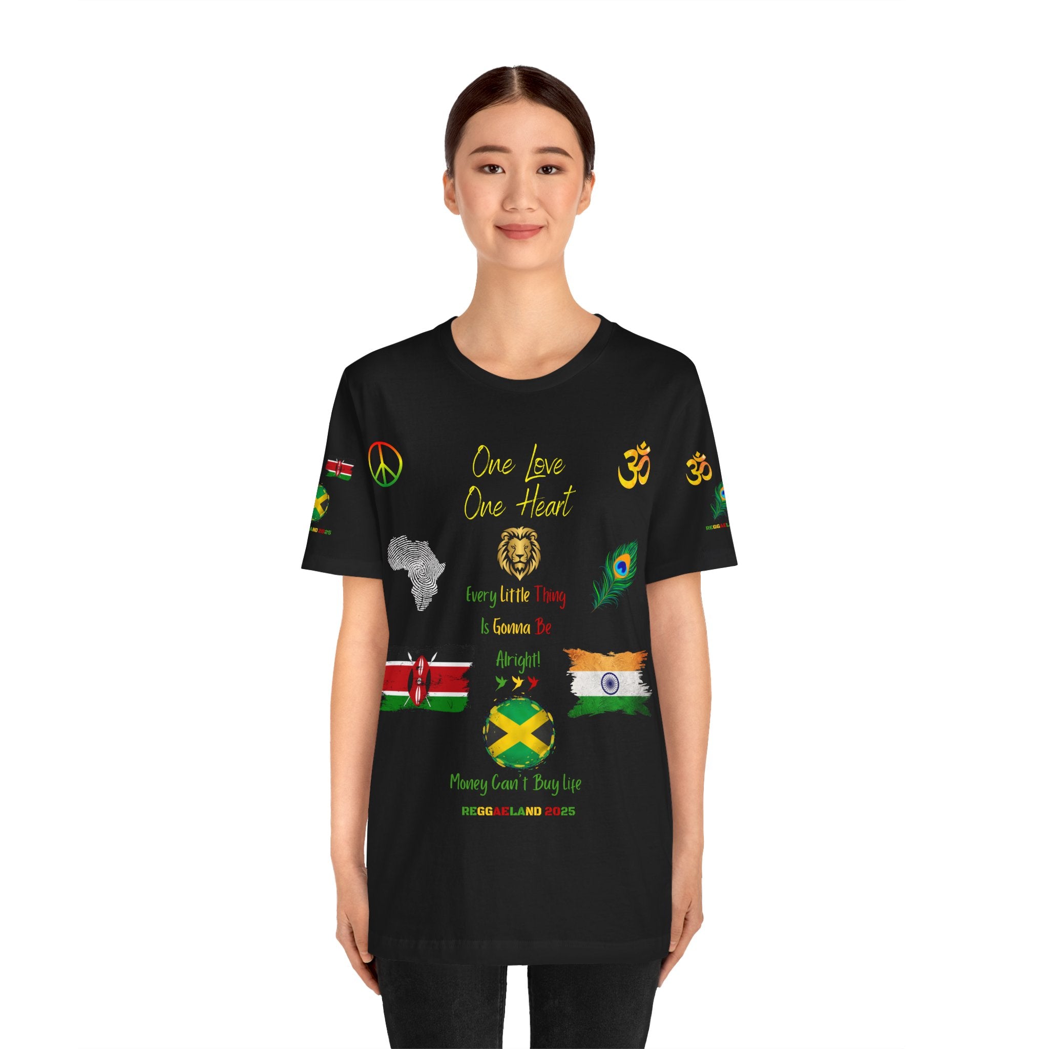 Reggae Love Unisex T-shirt, Celebrate Unity, Peace, Culture, Music, Africa, Jamaica, Gift for Music Lovers, Festivals, and Holidays