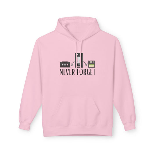 White Never Forget Graphic Hoodie | Minimalist Statement Sweatshirt | Unisex Pullover Hoodie | Meaningful Graphic Streetwear