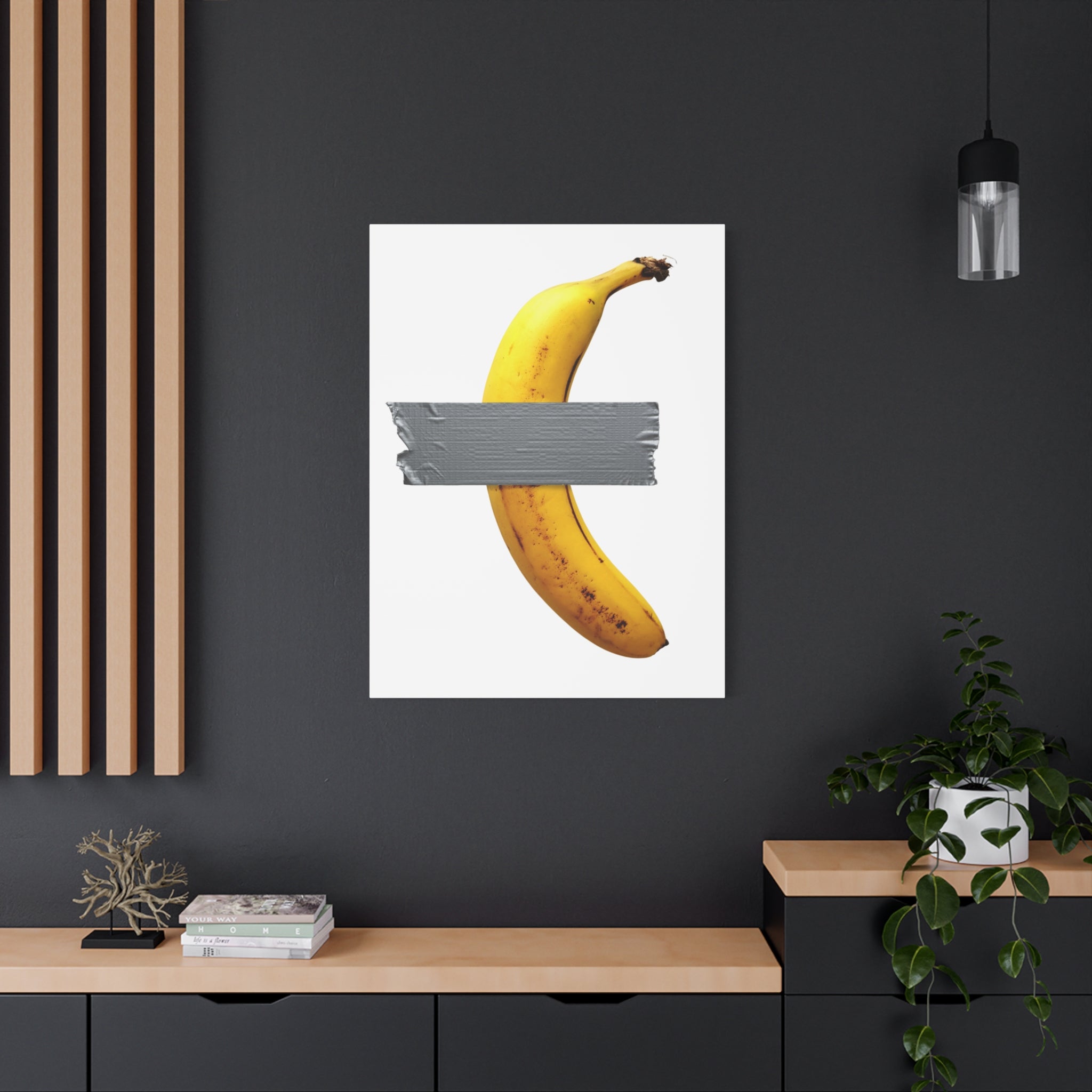 Canvas Wall Art, Funny Duct Tape Banana, Millon Dollar Modern Art Decor, Unique Gift, Fine Art, Home Decor, Trendy