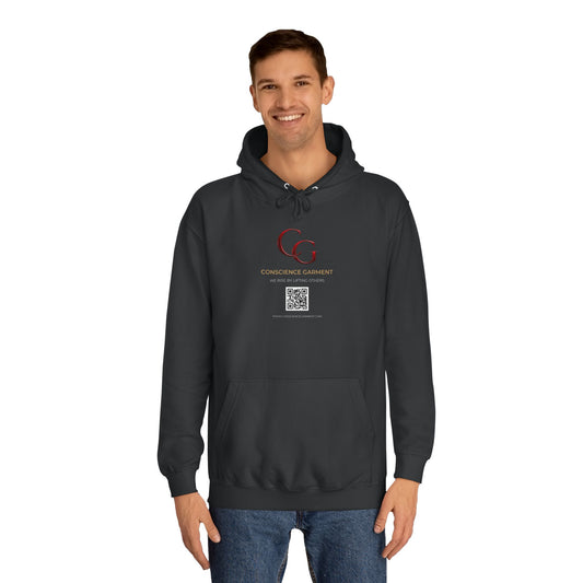 Unisex College Hoodie - Motivational Quote Apparel, Cozy Comfort, Perfect for Students, Gift for Graduates, Campus Wear