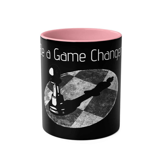 Be a Game Changer, Pawn over powering the King Two-Tone Coffee Mug