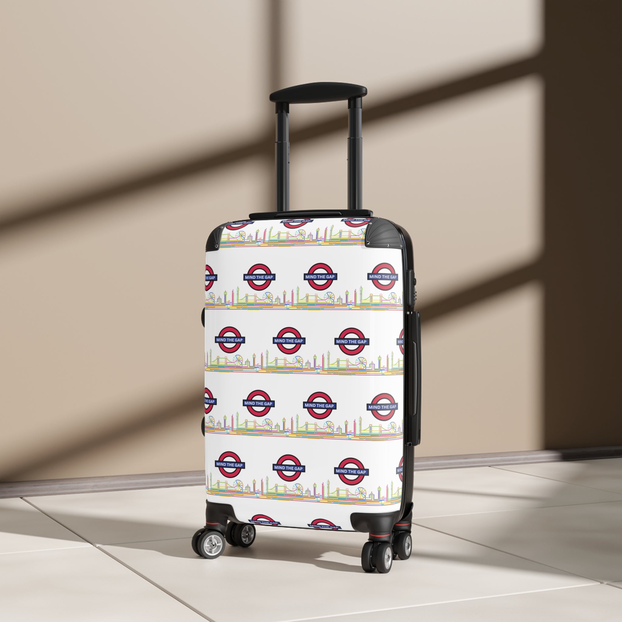 Stylish Travel Suitcase with London Design, Rolling Luggage, Vacation Bag, Adventure Gear, Unique Patterns, Travel Accessory