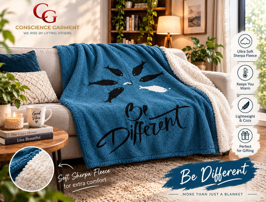 Be Sherpa Blanket. Inspirational Fish Design