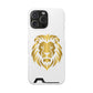 Lion Head Card Holder Phone Case — Gold Lion Wallet Phone Case