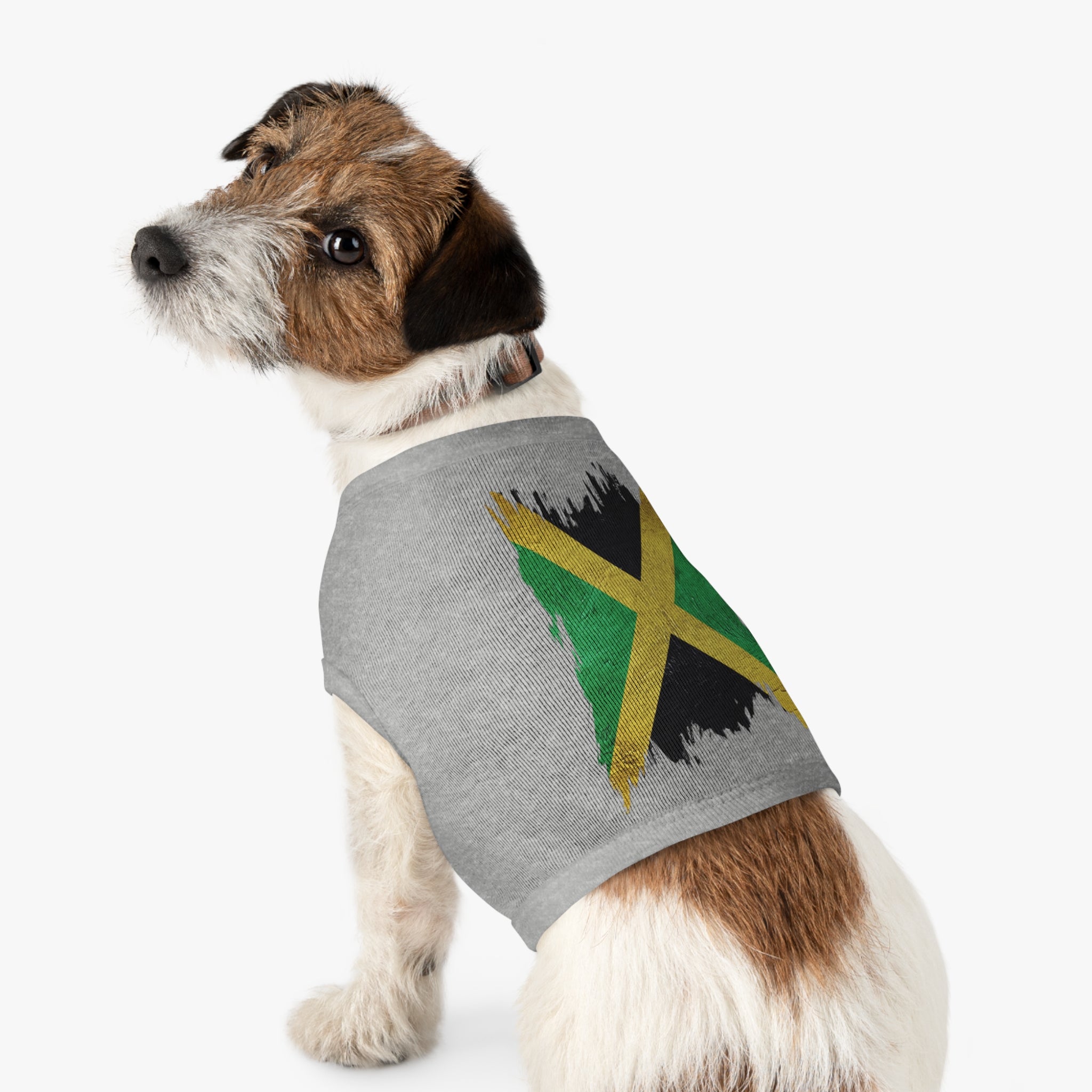 Jamaican Flag Pet Tank Top — Reggae Pride Dog Shirt