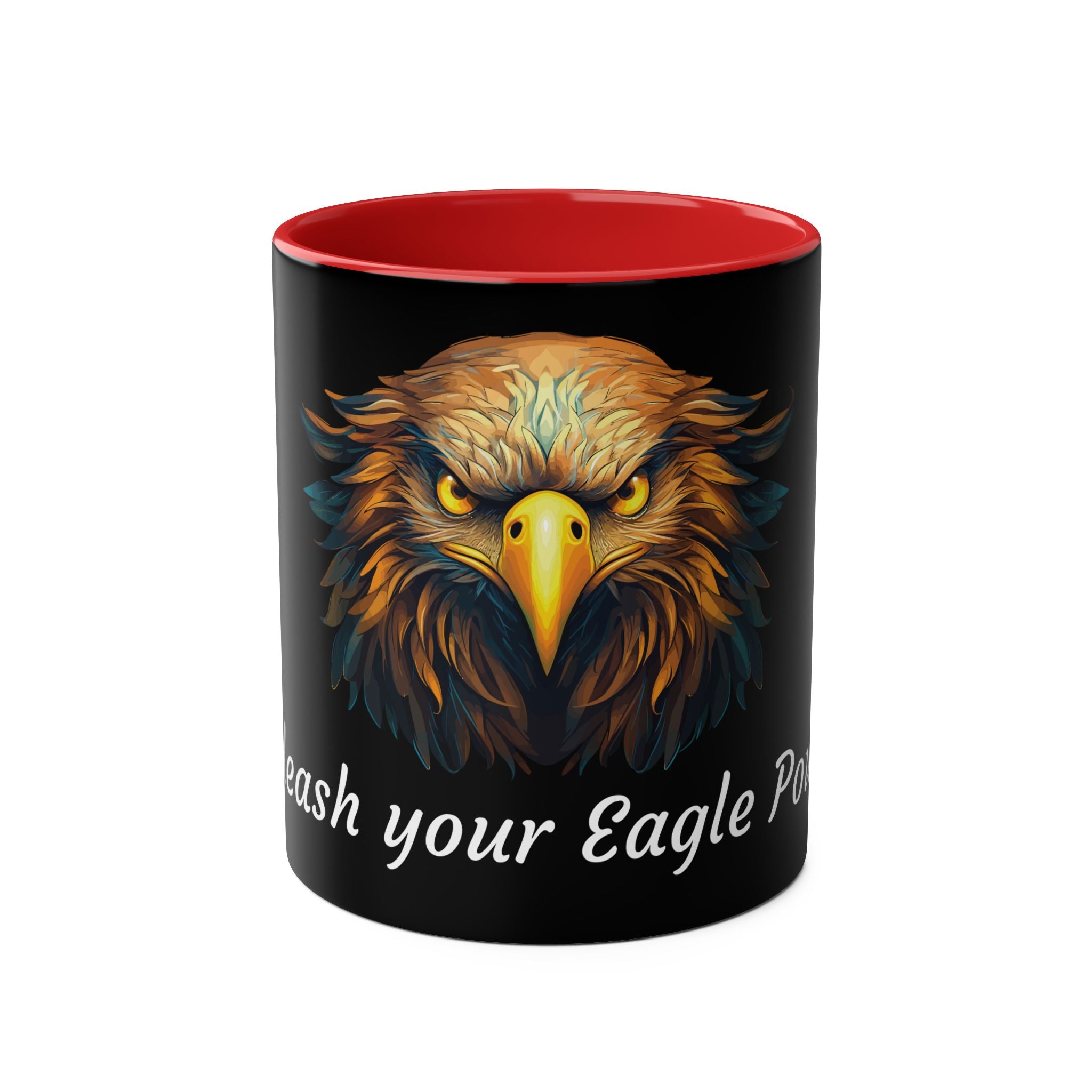 Eagle Two-Tone Coffee Mug, Birthday Gift, 7 Colors, Inspiration, Motivational