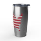 American Flag USA Map 20oz Tumbler — Patriotic Insulated Travel Cup