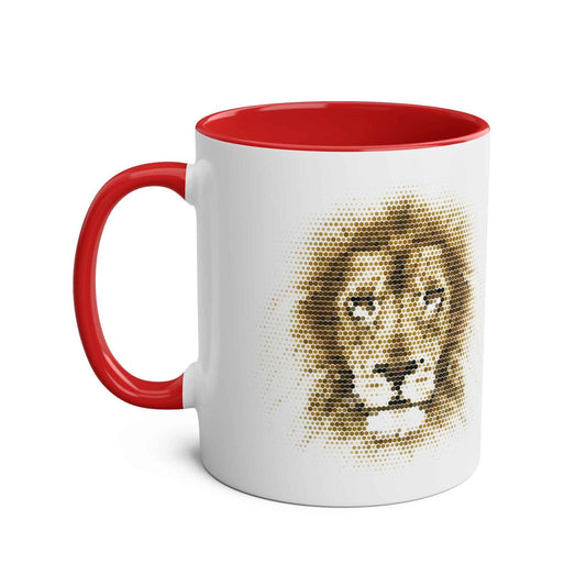 Lion Mosaic Design and Quote Mug, 11oz