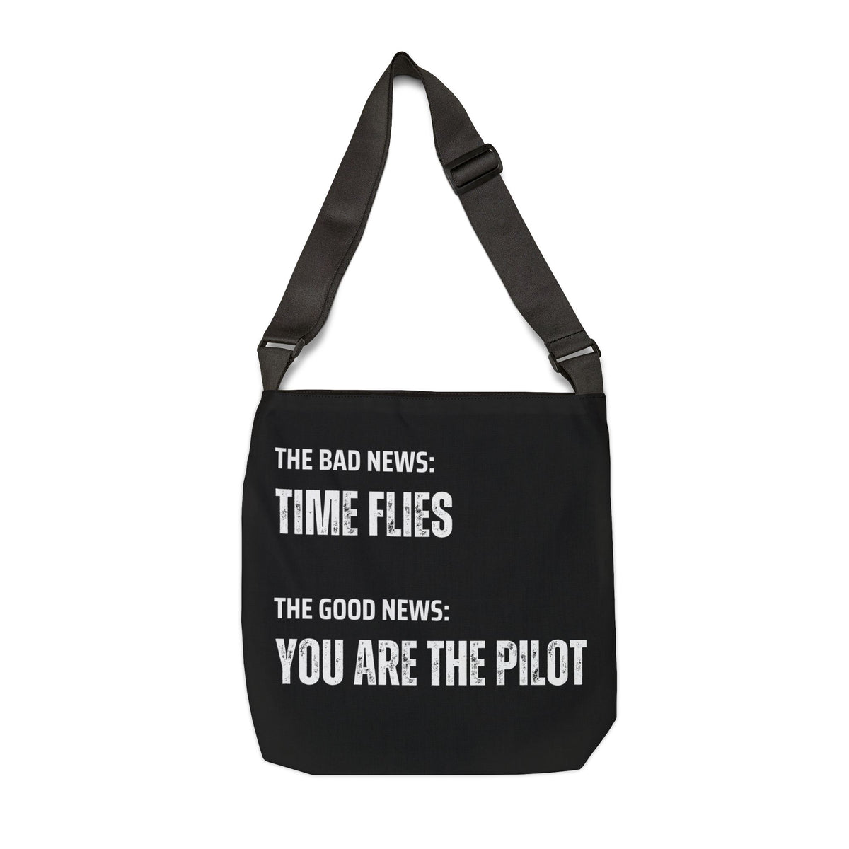 Inspirational Adjustable Tote Bag, Motivational Gift for Travelers, Unique Travel Accessory, Practical Everyday Bag - Conscience Garment