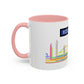 Mind the Gap Coffee Mug — Colorful City Skyline Accent Mug (11/15oz)