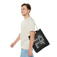 Mistakes Repeat Pattern Tote Bag — Black Typography Shopper