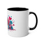 Love and Hearts Two-Tone Mug, 11oz - Conscience Garment