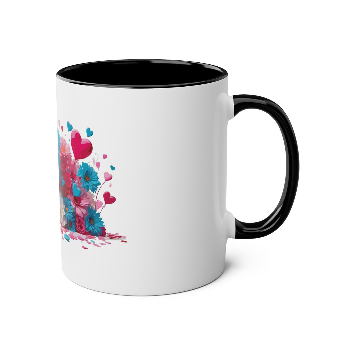 Love and Hearts Two-Tone Mug, 11oz - Conscience Garment