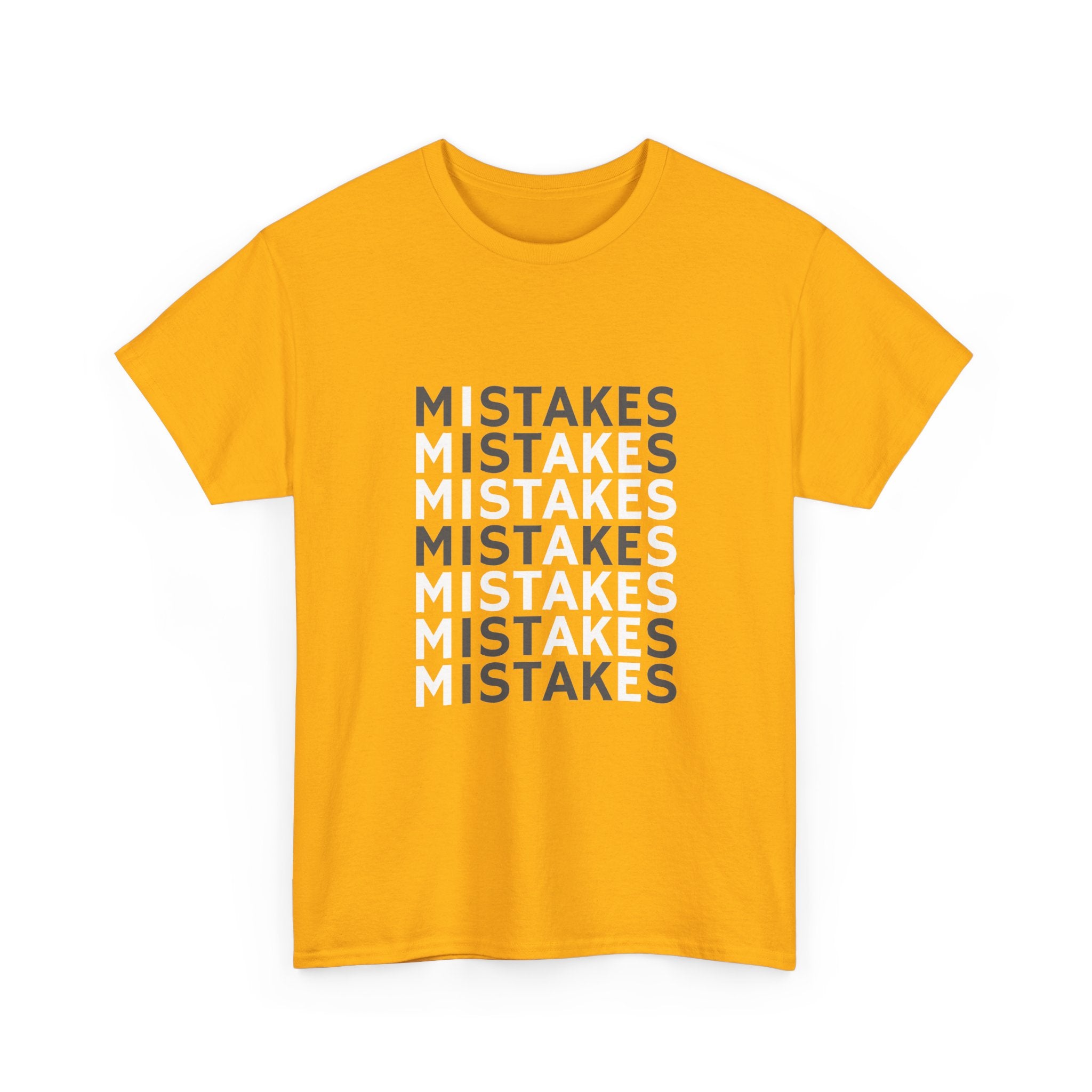 Mistakes Repeat Graphic Tee — Black Typographic T-Shirt