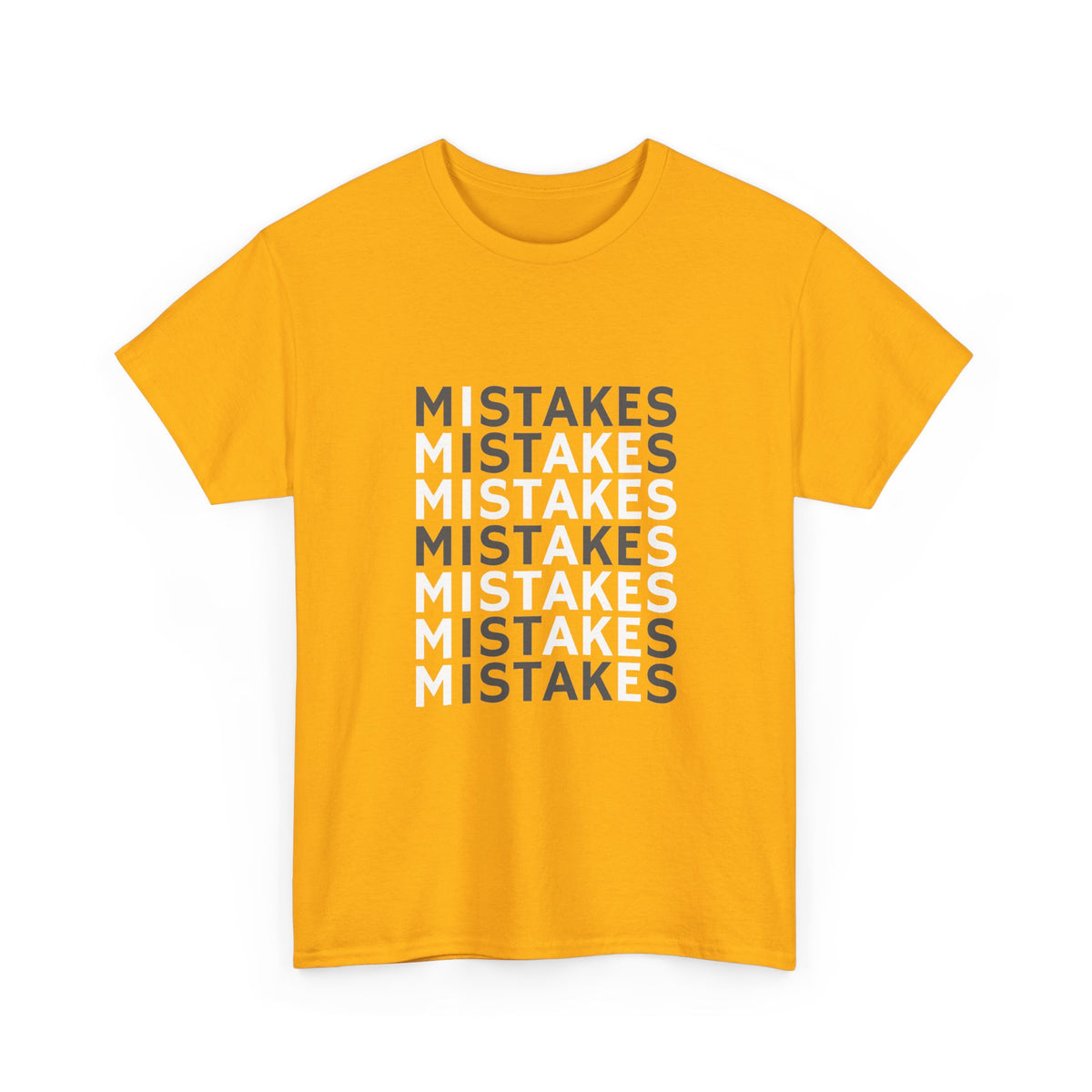Mistakes Repeat Graphic Tee — Black Typographic T-Shirt