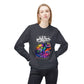 Colorful Chameleon Crewneck Sweatshirt — Vibrant Graffiti Lizard Graphic