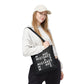 Mistakes Repeat Pattern Tote Bag — Black Typography Shopper