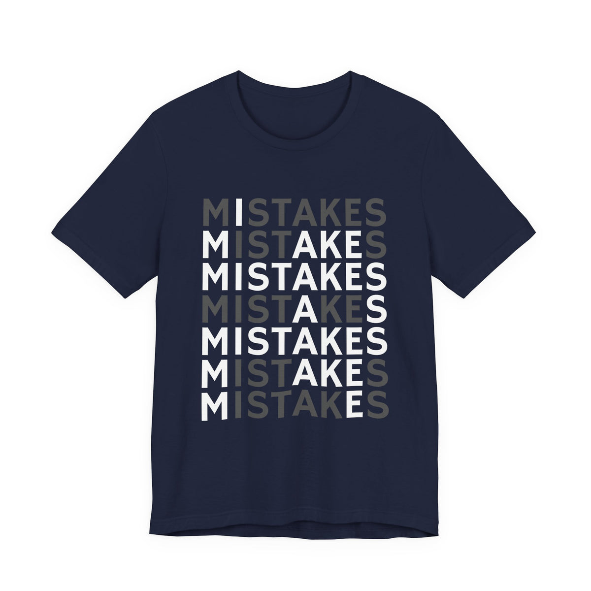 'Mistakes' Typography Black Tee