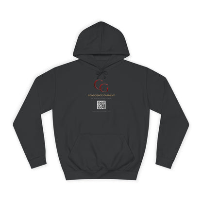 Unisex College Hoodie - Motivational Quote Apparel, Cozy Comfort, Perfect for Students, Gift for Graduates, Campus Wear