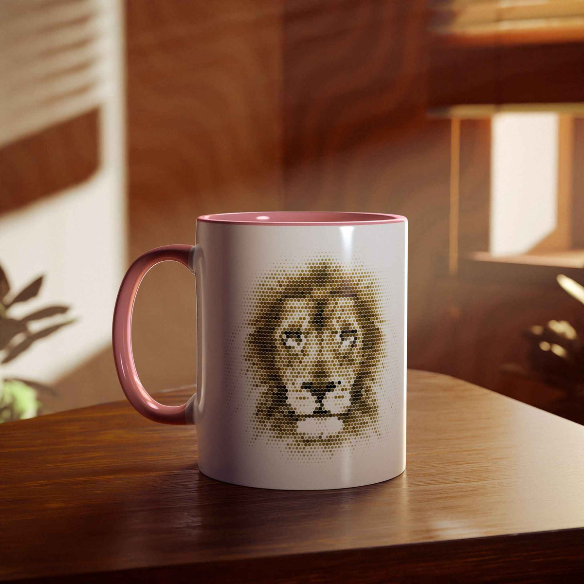 Lion Mosaic Design and Quote Mug, 11oz