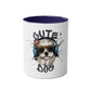 Cute Dog with Headphones Mug, Two-tone, 11oz - Conscience Garment