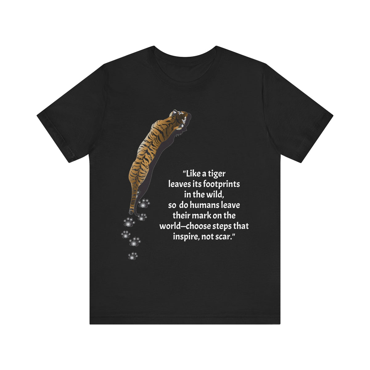 Tiger Footprint T-shirt - Conscience Garment