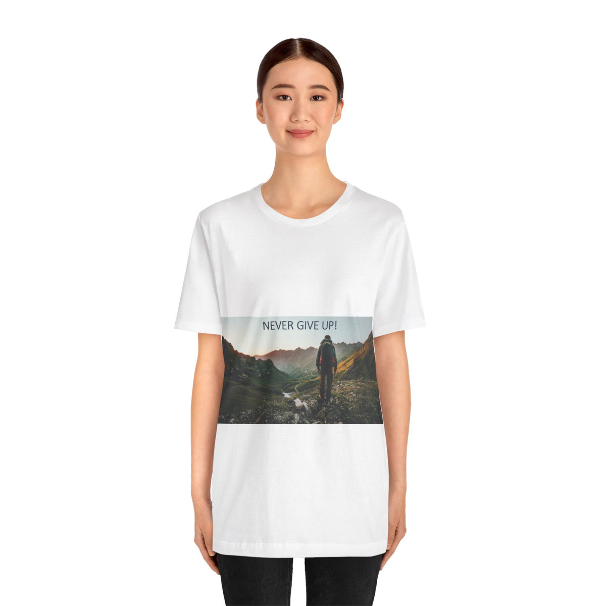 Never Give Up T-shirt - Conscience Garment