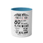 80th Birthday Two-Tone Coffee Mug, 11oz