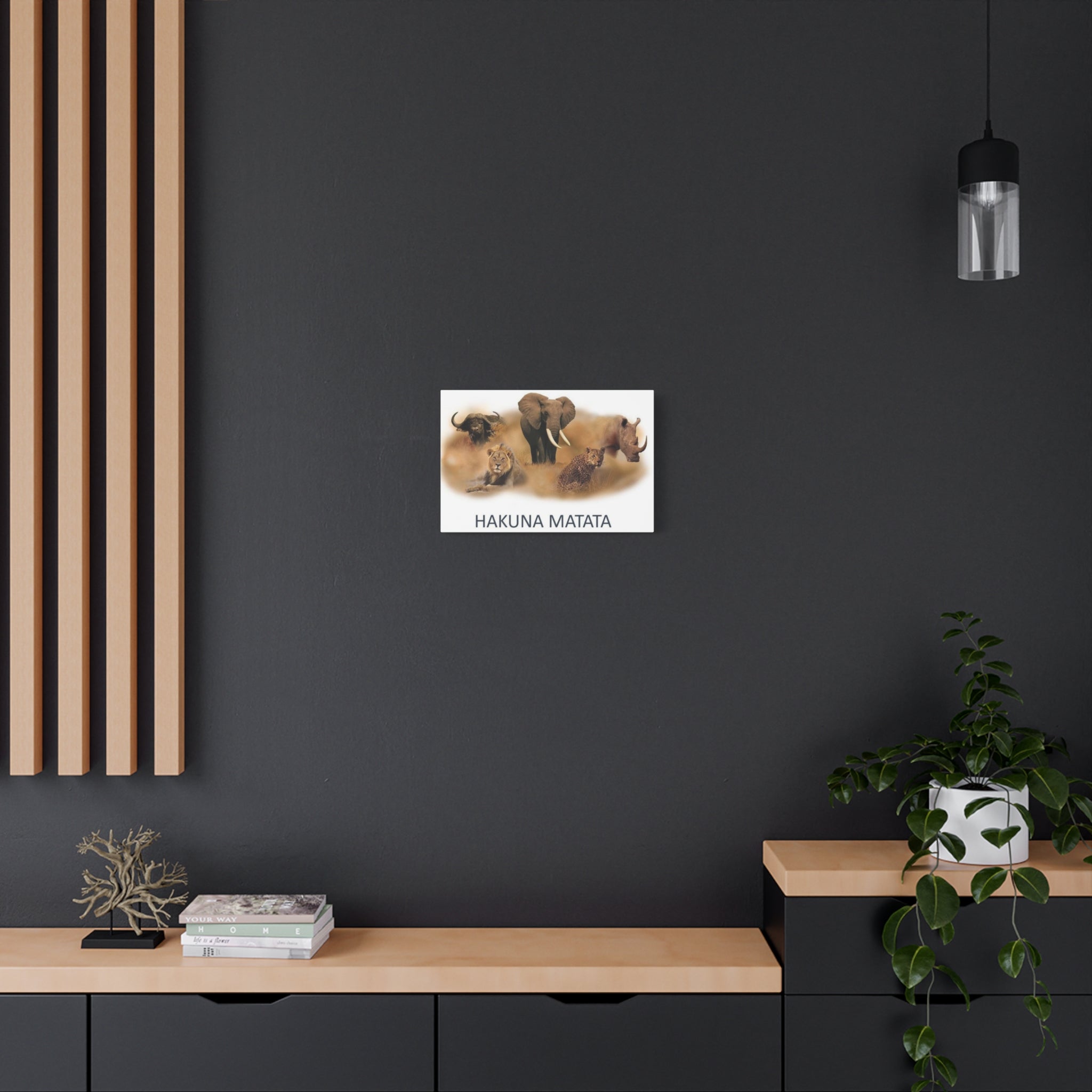 Hakuna Matata Safari Animals Matte Canvas Wall Art