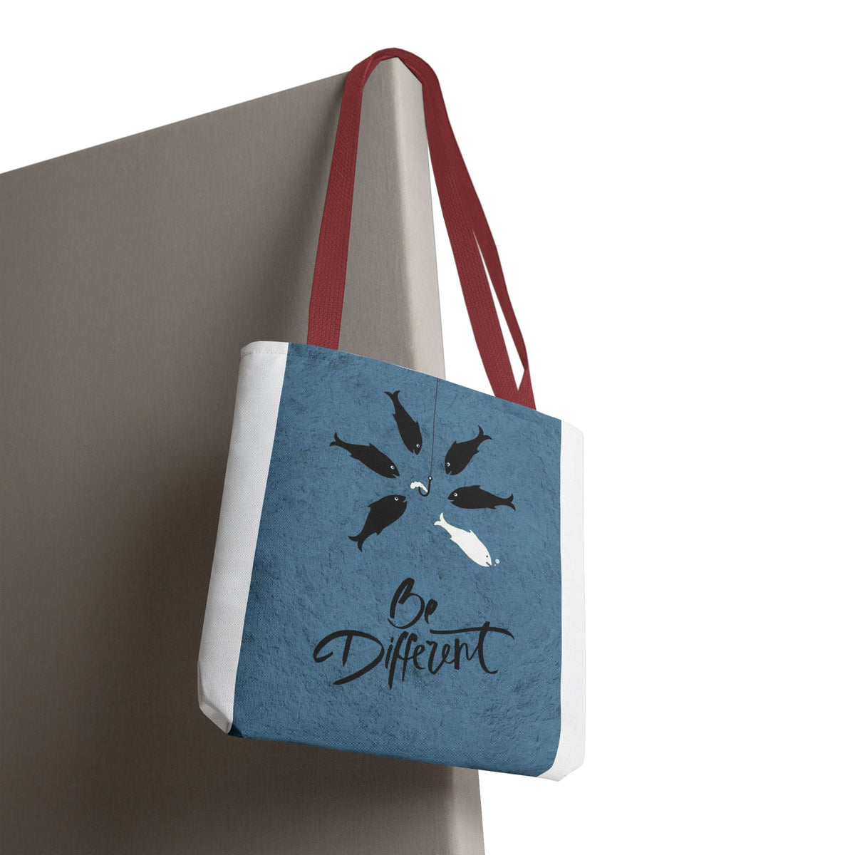 Be Different Whale Tote Bag — Inspirational Ocean Animal Canvas Tote