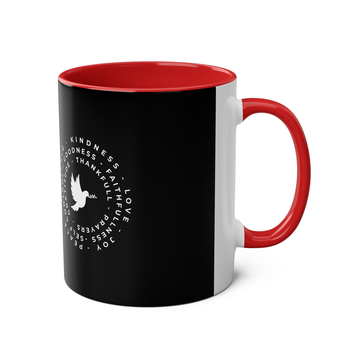 Mug with Dove and Harmony & meanigful words - Conscience Garment